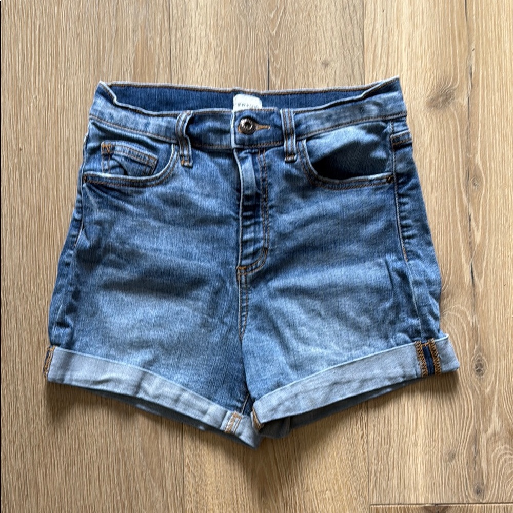 Sneak Peek Light Blue Jean Shorts